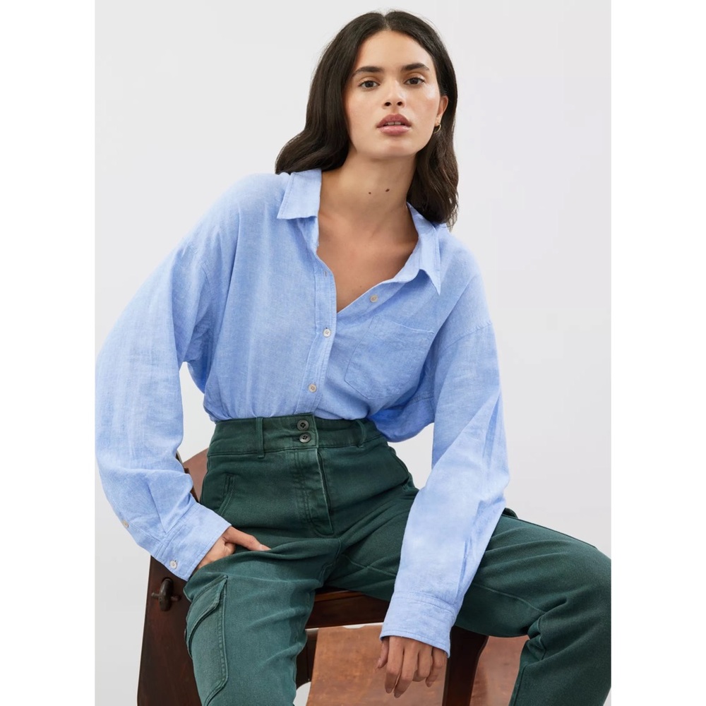 Aritzia Wilfred Free Relaxed Button-Up
